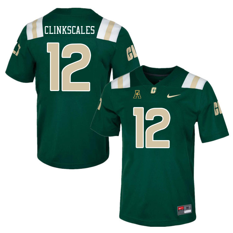 Charlotte 49ers #12 CJ Clinkscales College Football Jerseys Stitched-Green